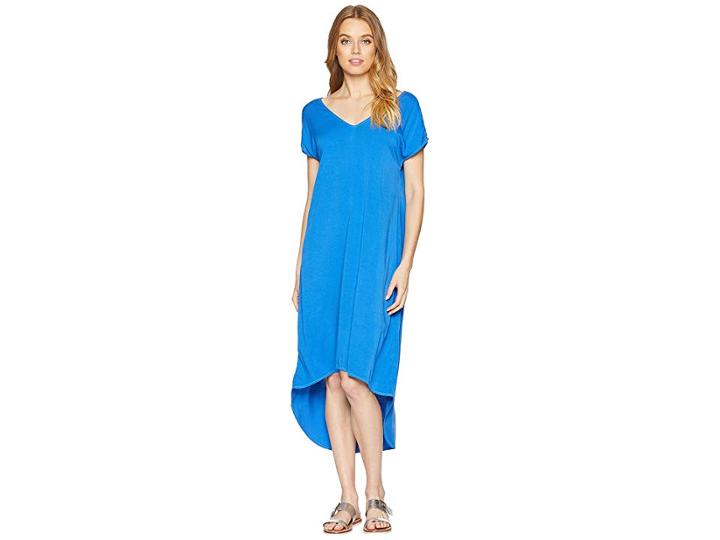 Michael Stars Rylie Rayon Short Sleeve High-low Dress (marina) Women's Dress