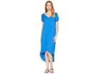 Michael Stars Rylie Rayon Short Sleeve High-low Dress (marina) Women's Dress