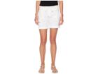 Jag Jeans Diana Knit Waist 5 Drawstring Shorts In Breezy Poplin (white) Women's Shorts