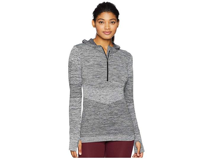 Eleven By Venus Williams Seamless Zip Hoodie (black) Women's Sweatshirt