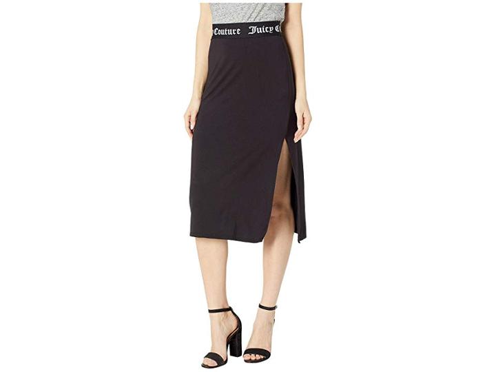 Juicy Couture Juicy Jacquard Skirt (pitch Black) Women's Skirt