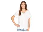 Michael Stars Rylie Rayon Button Up Peasant Top (white) Women's Clothing