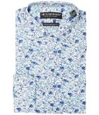 Nick Graham Floral Print Stretch Shirt (blue) Men's Clothing