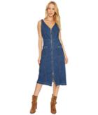 7 For All Mankind V-neck Zip Front Dress In Sunrise (sunrise) Women's Dress