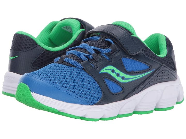 Saucony Kids Kotaro 4 A/c (little Kid/big Kid) (navy/green) Boys Shoes