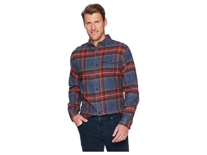 Woolrich Eco Rich Twisted Rich Ii Shirt (bluestone) Men's Long Sleeve Button Up