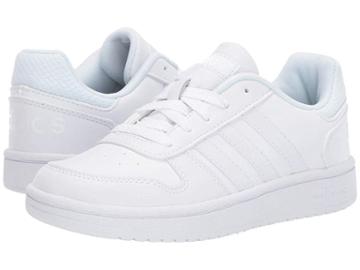 Adidas Kids Hoops 2.0 (little Kid/big Kid) (footwear White/footwear White/footwear White) Kids Shoes