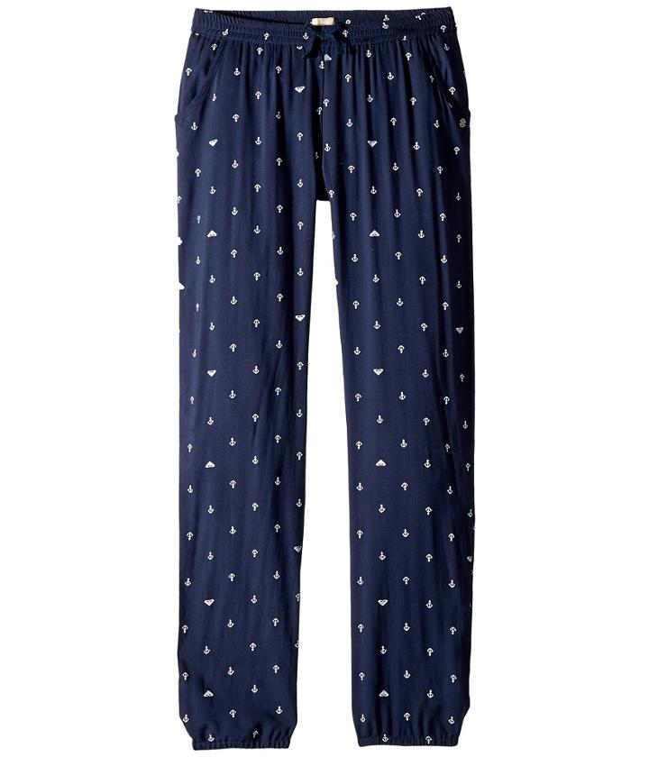 Roxy Kids Have Two Lives Pants (big Kids) (dress Blues/watercolor Anchor) Girl's Casual Pants