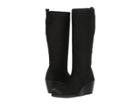 Ecco Bella Wedge Tall Boot (black Cow Nubuck) Women's Boots