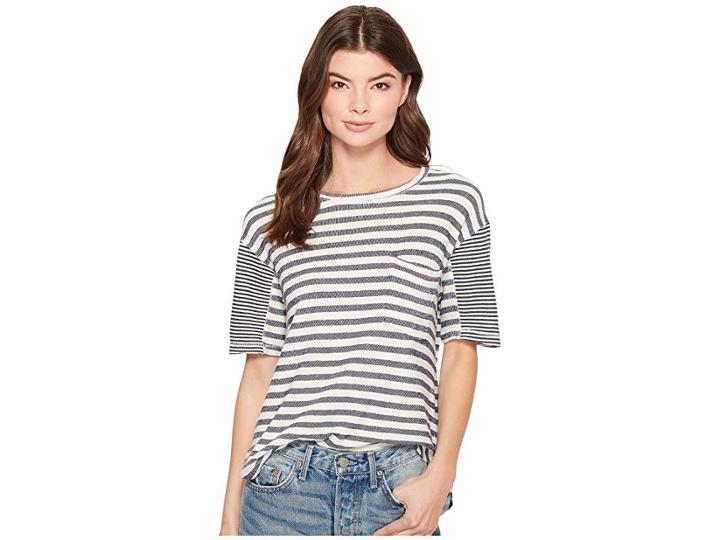 Splendid Solana Beach Mixed Stripe T-shirt (navy) Women's T Shirt