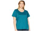 Nike Dry Training Top (size 1x-3x) (midnight Spruce/igloo/igloo) Women's Short Sleeve Pullover