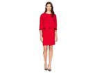 Taylor Popover Ruffle Hem Dress (scarlet) Women's Dress