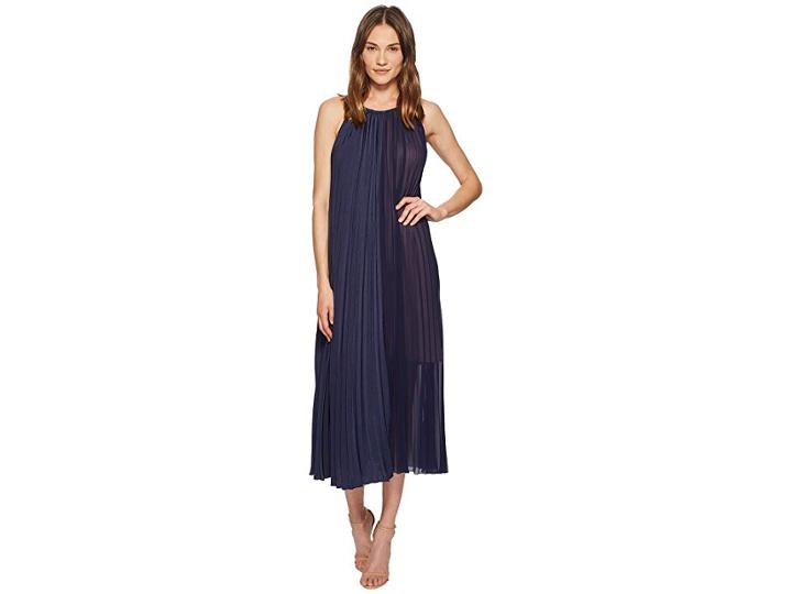 Escada Dicantar Tiered Sleeveless Dress (navy) Women's Dress