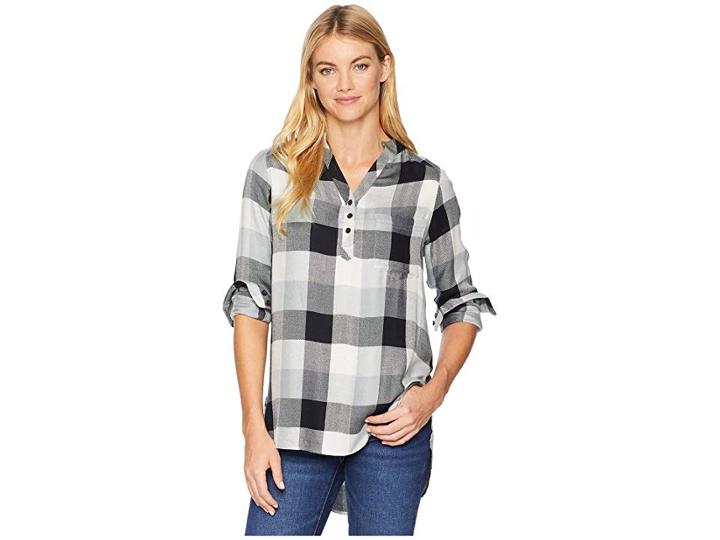 Mountain Khakis Josie Tunic (black Plaid) Women's Blouse
