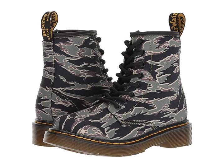 Dr. Martens Kid's Collection 1460 Camo (little Kid/big Kid) (green Jungle Camo Kids T Canvas) Boys Shoes