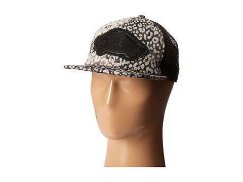 Vans Beach Girl Trucker Hat (leopard/black Washed) Caps