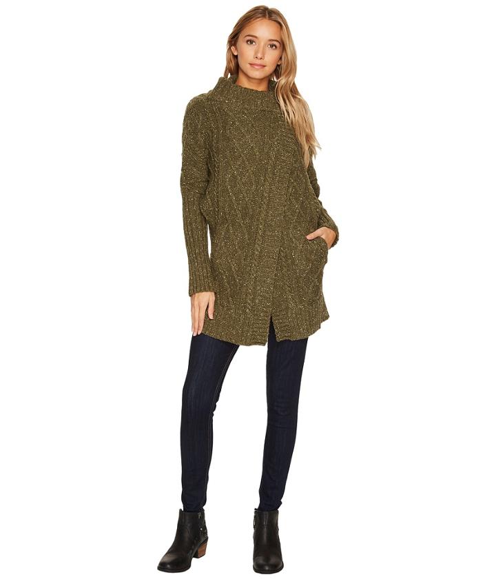 Prana Delaney Duster (cargo Green) Women's Sweater