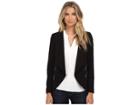 Calvin Klein Open Jacket W/ 4 Zips (black) Women's Coat