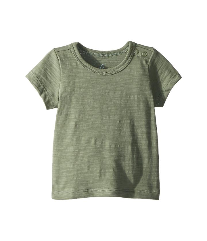 Peek Snap Shoulder Tee (infant) (olive) Girl's T Shirt