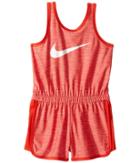 Nike Kids Dri-fit Sport Essentials Romper (little Kids) (bright Melon) Girl's Jumpsuit & Rompers One Piece