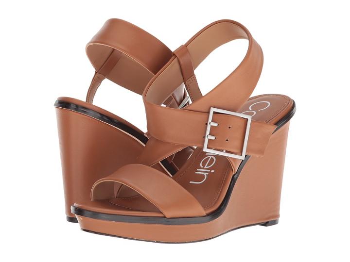 Calvin Klein Palma (cognac) Women's Wedge Shoes