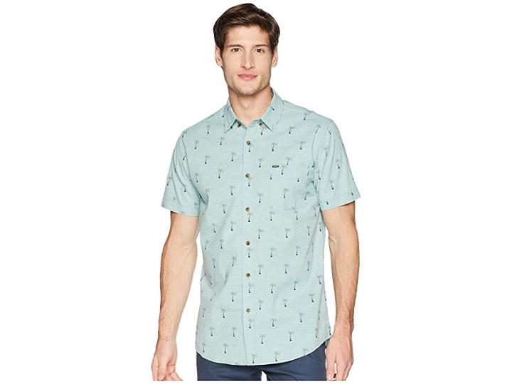 Rip Curl Riviera Short Sleeve Shirt (aqua) Men's Clothing