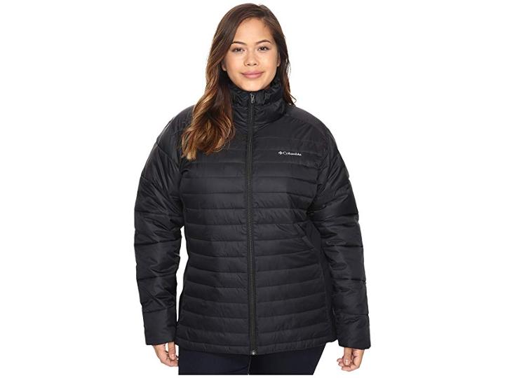 Columbia Plus Size Powder Pillow Hybrid Jacket (black) Women's Coat