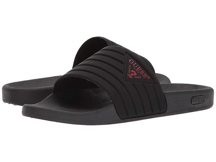 Guess Ignite (black Pvc) Men's Slide Shoes