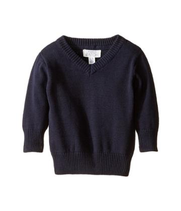 Pumpkin Patch Kids V-neck Sweater (infant/toddler/little Kids/big Kids) (blue Night) Boy's Sweater
