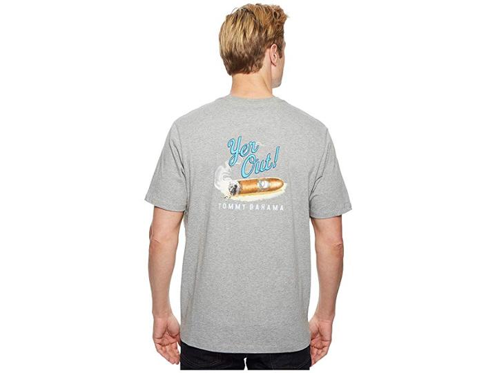 Tommy Bahama Yer Out Tee (grey Heather) Men's T Shirt