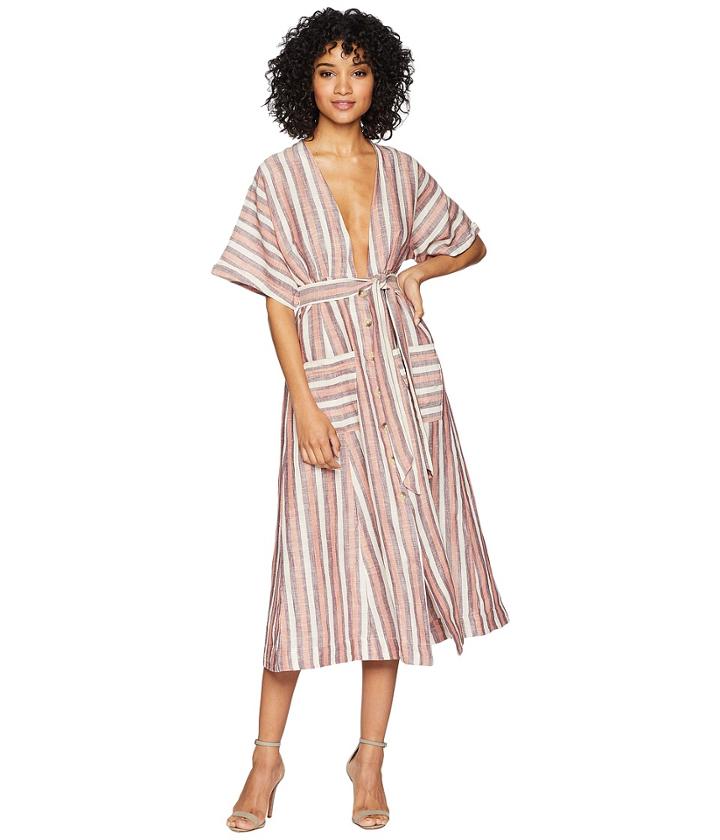 Free People Monday Midi Dress (plum) Women's Dress