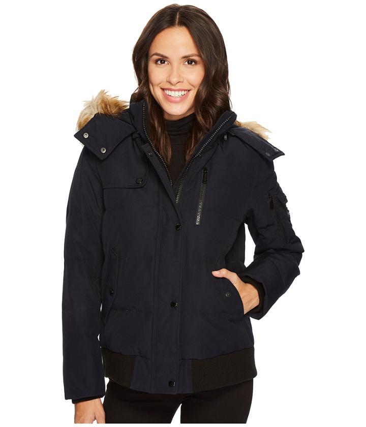 Michael Michael Kors Down Bomber M821916c (navy) Women's Coat