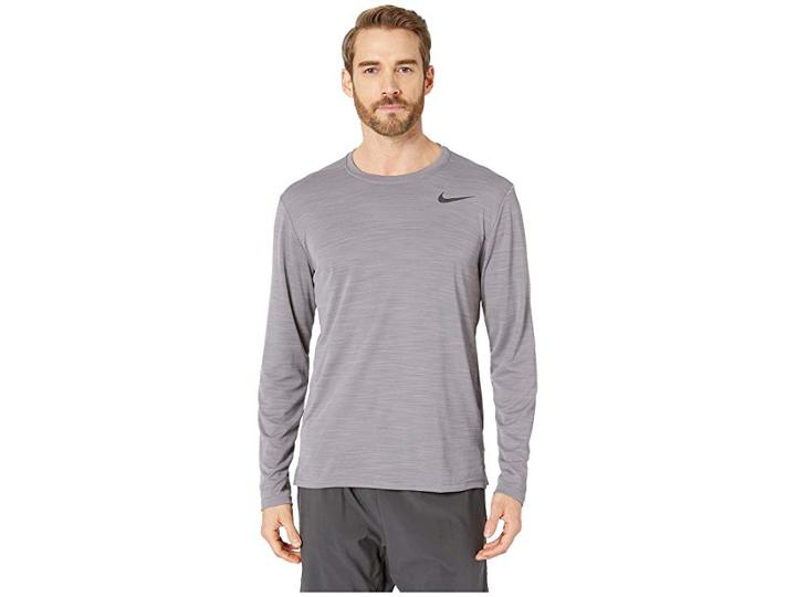 Nike Superset Top Long Sleeve (gunsmoke/black) Men's Clothing