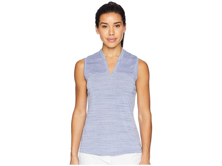 Nike Golf Zonal Cooling Polo Sleeve Sub Jacquard (purple Slate/flat Silver) Women's Clothing