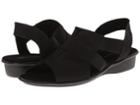 Sesto Meucci Ella (black Nubuck/black Elastic) Women's Sandals