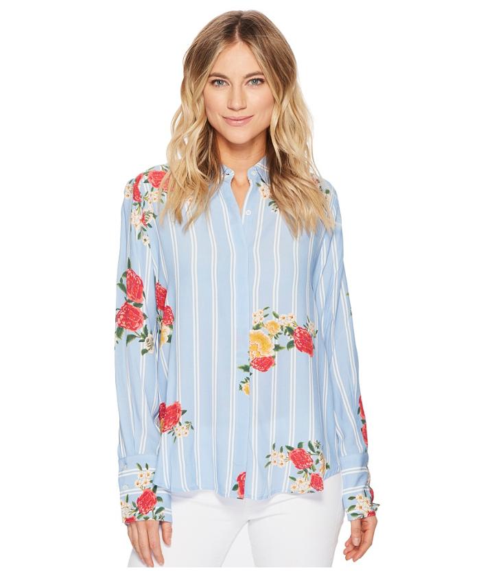 Adelyn Rae Iris Blouse (azure Blue) Women's Blouse