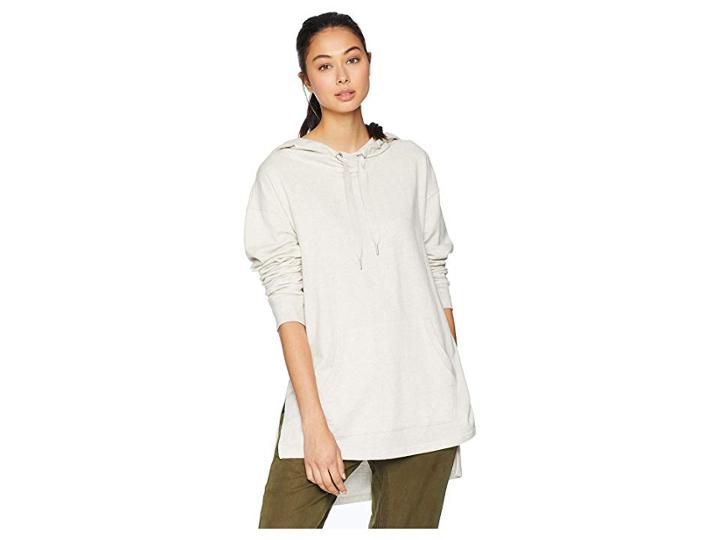 Sanctuary Essex Hoodie Tunic Top (heather Salt) Women's Blouse