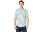 Dakine Poipu Short Sleeve Woven Shirt (sky Blue Washed Palm) Men's Clothing