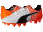 Puma Evospeed 3.5 Lth Fg (puma White/puma Black/shocking Orange) Men's Shoes