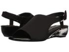 Walking Cradles Daphne (black Micro/black Patent) Women's Wedge Shoes