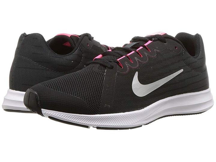 Nike Kids Downshifter 8 (big Kid) (black/metallic Silver/anthracite/white) Girls Shoes