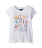 Polo Ralph Lauren Kids Cotton Jersey Graphic T-shirt (little Kids/big Kids) (white Multi) Girl's T Shirt