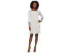 American Rose Danica Drop-waist Long Sleeve Dress (heather Grey) Women's Dress