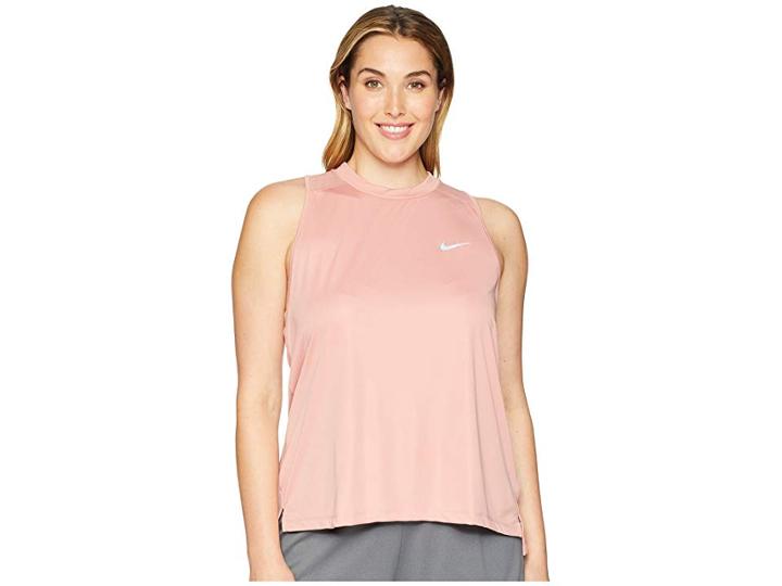 Nike Dry Miler Running Tank (size 1x-3x) (rust Pink) Women's Sleeveless