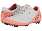 Ecco Golf Cage Gtx (white/coral) Women's Golf Shoes