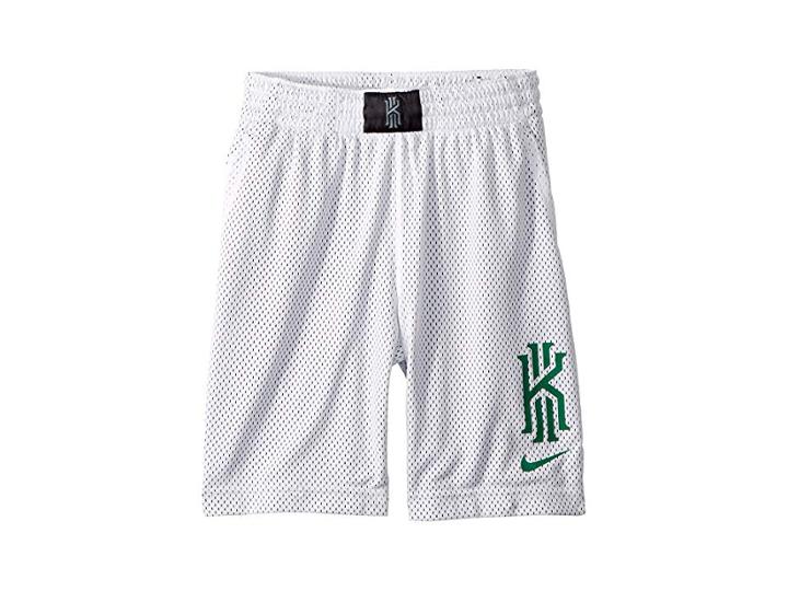 Nike Kids Kyrie Irving Graphic Basketball Shorts (little Kids/big Kids) (white/black/clover/clover) Boy's Shorts