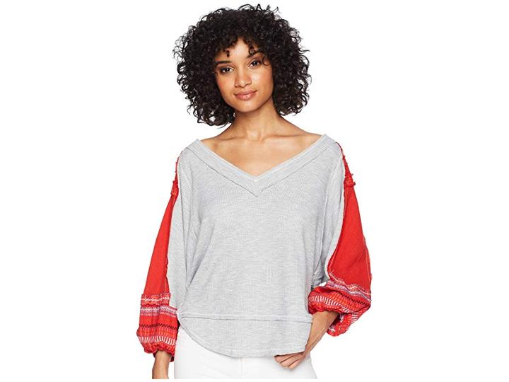 Free People Bubble Tee (grey) Women's Clothing