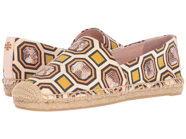 Tory Burch Cecily Embellished Espadrille (ballet Pink Octagon Square) Women's Shoes