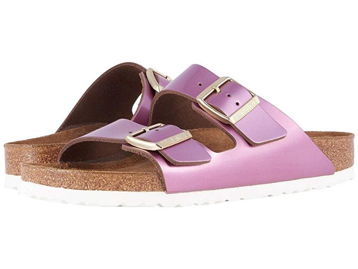 Birkenstock Arizona Soft Footbed (spectacular Rose Leather) Women's Sandals
