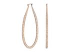 Guess 3 Textured Wire Extra Large Hoop Earrings (rose Gold) Earring
